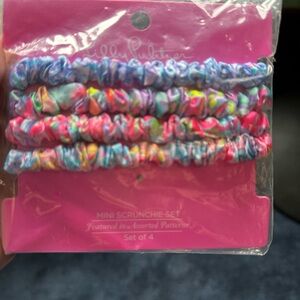 Lilly Pulitzer Pink and Blue Spiral Hair Ties Set